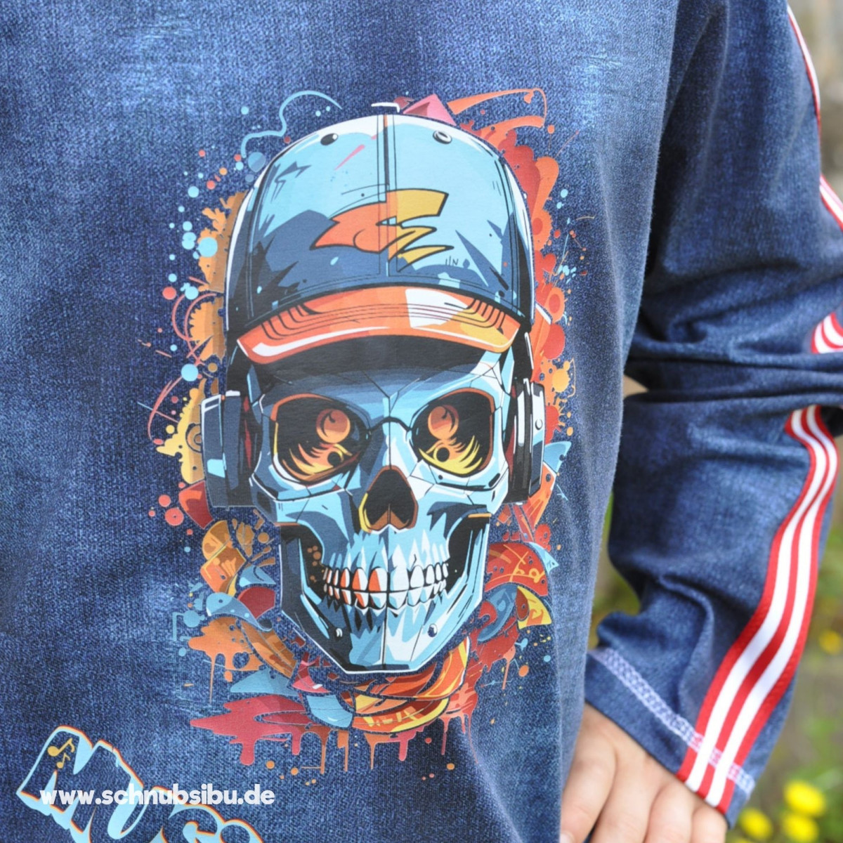 Bügelbild Colorful Skull